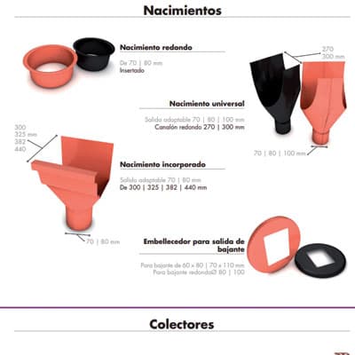 Productos y accesorios de canalones